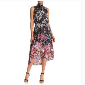 Nanette Nanette Lepore floral black dress 14